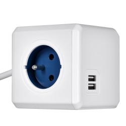 Przedłużacz allocacoc PowerCube Extended USB 2402BL/FREUPC (1,5m kolor niebieski)