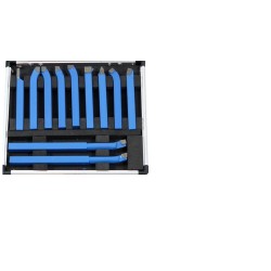 Noże tokarskie w walizce 10x10mm /11 sztuk. Walizka Silver