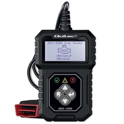 Qoltec Cyfrowy Tester diagnostyczny Interfejs ProLine | OBDII EOBD | Polskie MENU | 8V–25V | Dual system