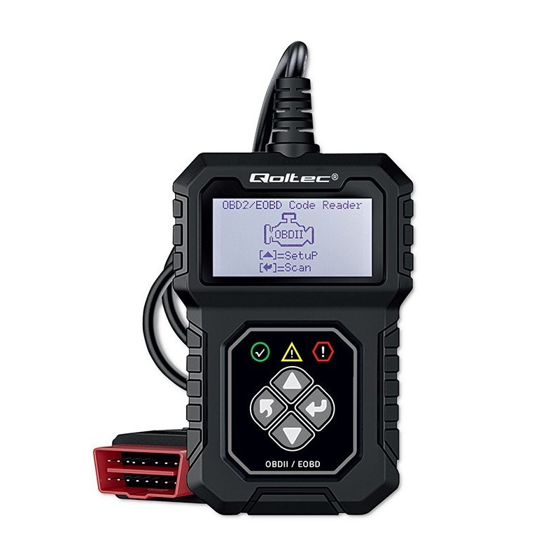 Qoltec Cyfrowy Tester diagnostyczny Interfejs ProLine | OBDII EOBD | Polskie MENU | 8V–25V | Dual system