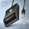 Axagon CRE-SM3SD USB Smart card & SD/microSD/SIM Flat czytnik do kart chipowych Wewnętrzna USB 2.0 Czarny