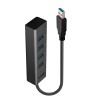 Lindy 43324 huby i koncentratory USB 3.2 Gen 1 (3.1 Gen 1) Type-A 5000 Mbit/s Czarny