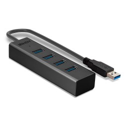 Lindy 43324 huby i koncentratory USB 3.2 Gen 1 (3.1 Gen 1) Type-A 5000 Mbit/s Czarny