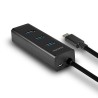 Axagon HUE-S2C huby i koncentratory USB 3.2 Gen 1 (3.1 Gen 1) Type-A 5000 Mbit/s Czarny
