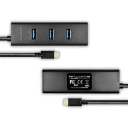 Axagon HUE-S2C huby i koncentratory USB 3.2 Gen 1 (3.1 Gen 1) Type-A 5000 Mbit/s Czarny