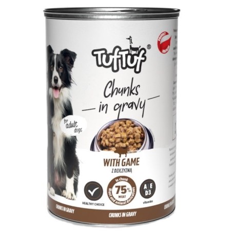 Tuf Tuf Puszka kawałki mięsne z dziczyzną dla psa 1250g