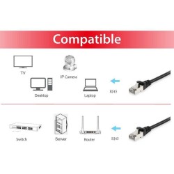 Equip 606110 kabel sieciowy Czarny 20 m Cat6a S/FTP (S-STP)