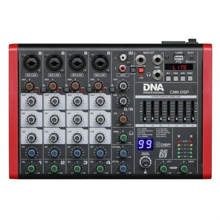 Mikser audio DNA CM6-DSP USB MP3 Bluetooth Phantom