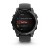 Zegarek sportowy Garmin Fenix E Stainless Steel AMOLED 47mm Czarny
