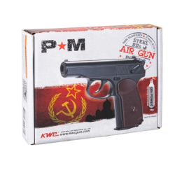 Wiatrówka pistolet RANGER PM FM KWC kal. 4,5 BBs 18 strz. FULL METAL CO2 (AAKCMD441AZB)