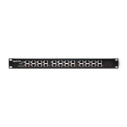 QOLTEC PATCH PANEL RACK | 12 PORTÓW | POE | CZARNY