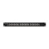 QOLTEC PATCH PANEL RACK | 12 PORTÓW | POE | CZARNY