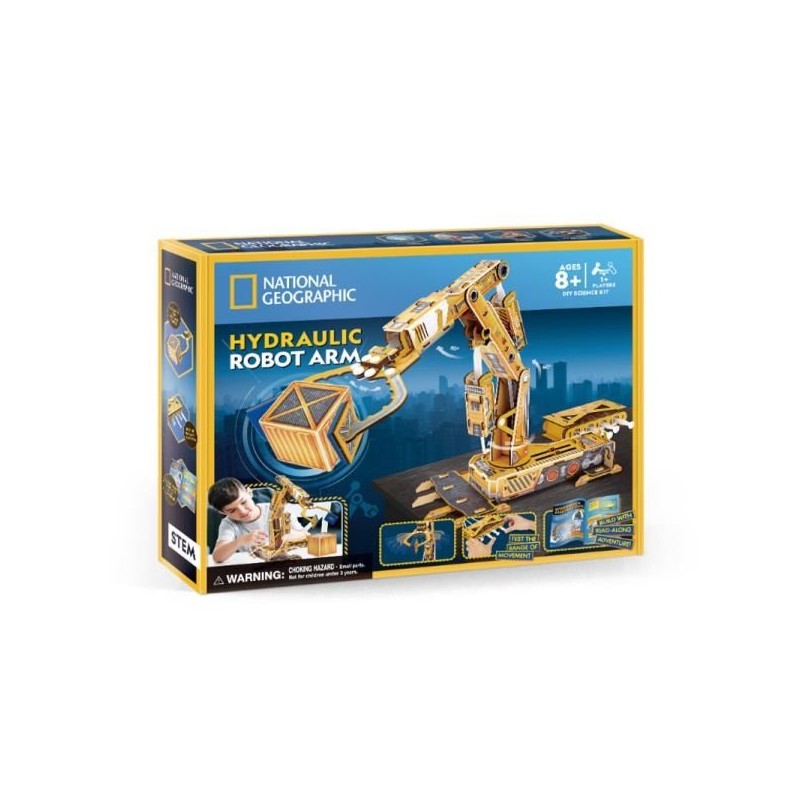 Puzzle 3D Robotyczne ramię hydrauliczne National Geographic DS1092H Cubic Fun