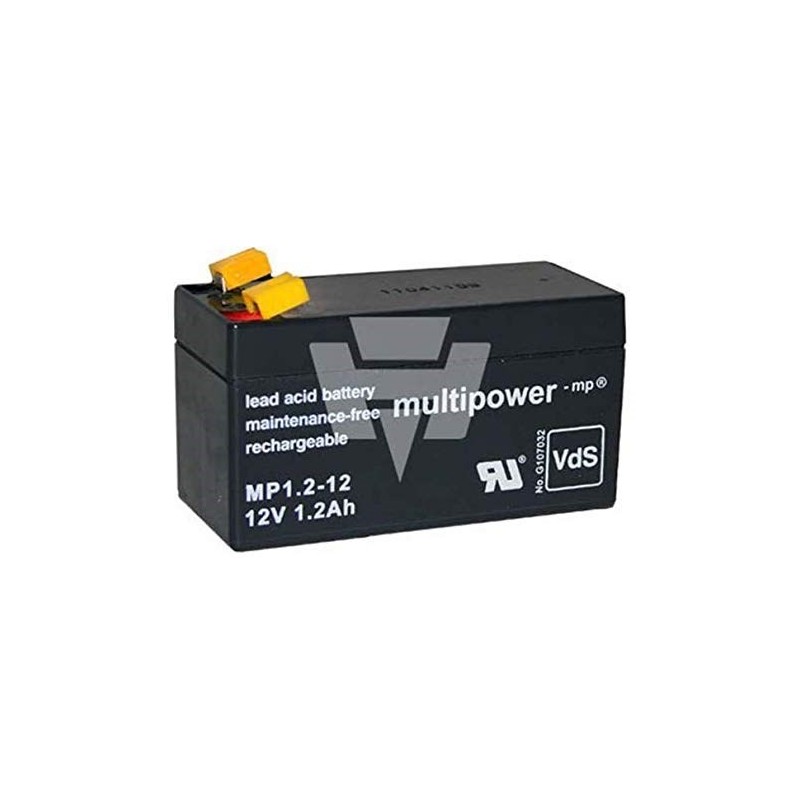 Akumulator Multipower MP1.2-12 12V1,2Ah Vds F1 Akumulator Multipower MP1.2-12 12V1,2Ah Vds F1