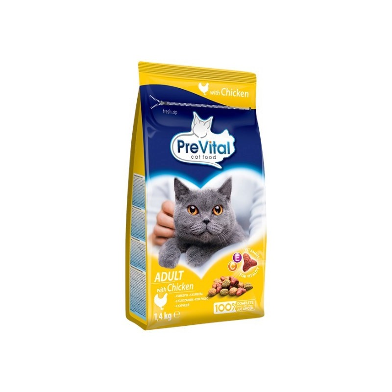 PREVITAL - Z kurczakiem - Pełnoporcjowa karma dla dorosłych kotów - karma sucha - 1,4kg PREVITAL - Z kurczakiem - Pełnoporcjowa karma dla dorosłych kotów - karma sucha - 1,4kg