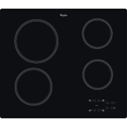 Whirlpool AKT 801/NE płyta kuchenna Czarny Wbudowany 58 cm Płyta ceramiczna 4 stref(y)