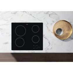 Whirlpool AKT 801/NE płyta kuchenna Czarny Wbudowany 58 cm Płyta ceramiczna 4 stref(y)