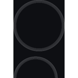 Whirlpool AKT 801/NE płyta kuchenna Czarny Wbudowany 58 cm Płyta ceramiczna 4 stref(y)