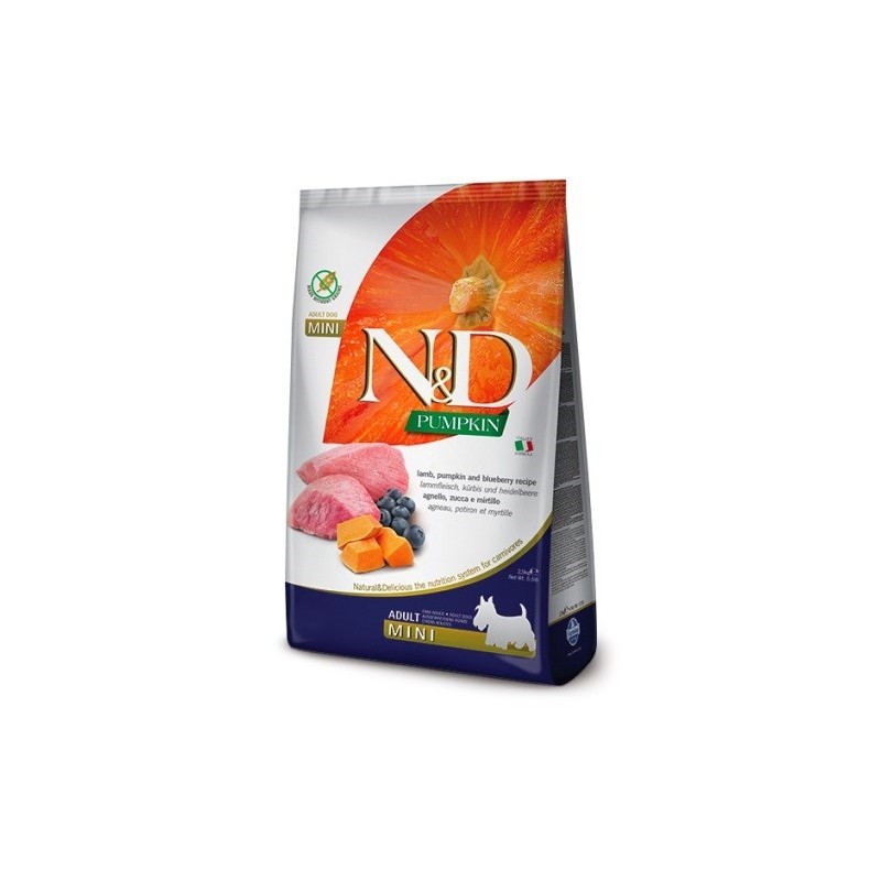 FARMINA N&D Pumpkin Lamb & Blueberry Adult Mini - sucha karma dla psa - 2.5 kg FARMINA N&D Pumpkin Lamb & Blueberry Adult Mini - sucha karma dla psa - 2.5 kg
