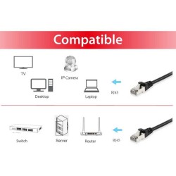 Equip 605599 kabel sieciowy Czarny 20 m Cat6 S/FTP (S-STP)