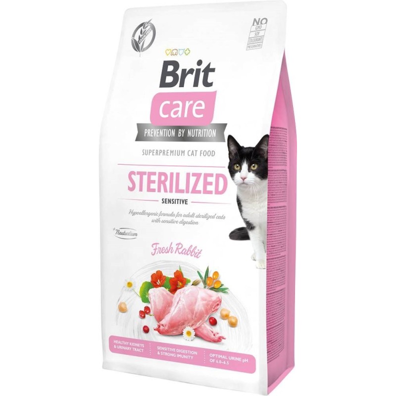 BRIT CARE Cat Grain-Free Sterilised Sensitive - sucha karma z królikiem dla kotów wysterylizowanych - 7 kg BRIT CARE Cat Grain-Free Sterilised Sensitive - sucha karma z królikiem dla kotów wysterylizowanych - 7 kg