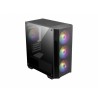MSI MAG FORGE M100A zabezpieczenia & uchwyty komputerów Micro Tower Czarny, Przezroczysty