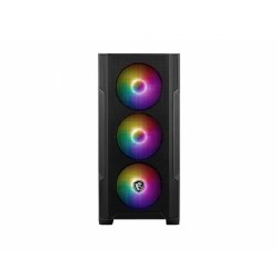 MSI MAG FORGE M100A zabezpieczenia & uchwyty komputerów Micro Tower Czarny, Przezroczysty