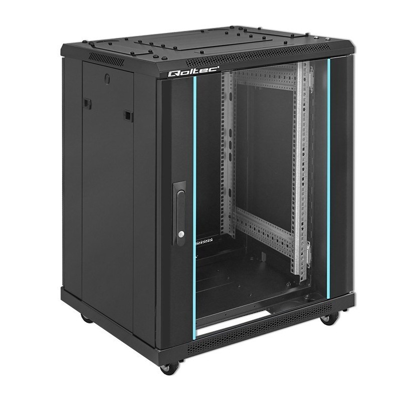 QOLTEC SZAFA RACK 19" | 15U | 600X855X600 | HARTOWANE DRZWI