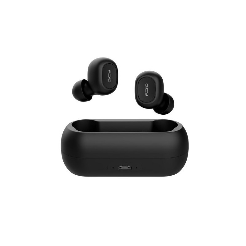 QCY T1C TWS Bezprzewodowe słuchawki Bluetooth 5.0 (czarne) QCY T1C TWS Bezprzewodowe słuchawki Bluetooth 5.0 (czarne)