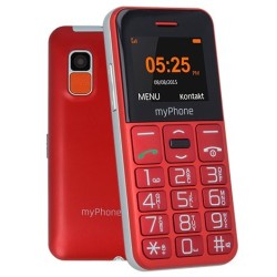 myPhone Halo Easy 4,32 cm (1.7") 70 g Szary, Czerwony Telefon dla początkujących