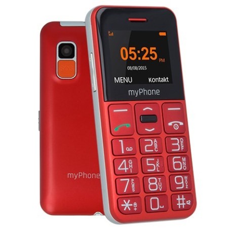 myPhone Halo Easy 4,32 cm (1.7") 70 g Szary, Czerwony Telefon dla początkujących