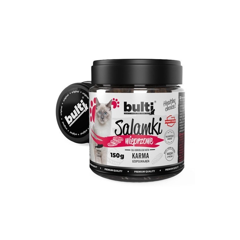 BULTI Salamki wieprzowe przysmak dla kota 150g