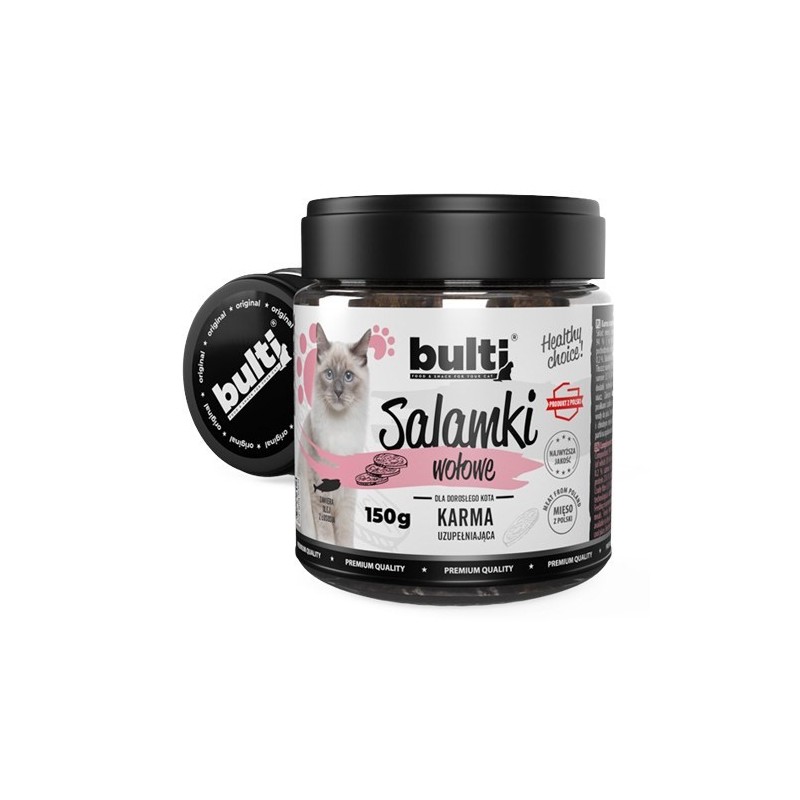 BULTI Salamki wołowe przysmak dla kota 150g