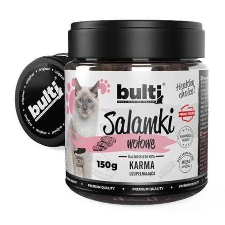 BULTI Salamki wołowe przysmak dla kota 150g