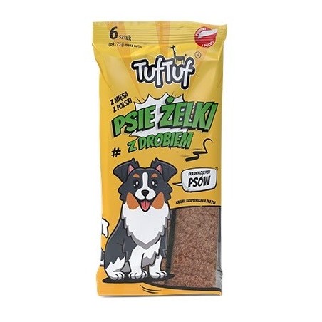 Tuf Tuf Psie żelki - paski drobiowe 6szt.