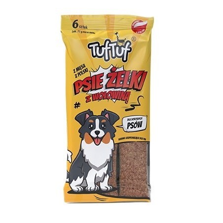 Tuf Tuf Psie żelki - paski wołowe 6szt.