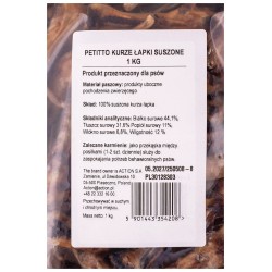 PETITTO Kurze łapki suszone przysmak dla psa 1kg