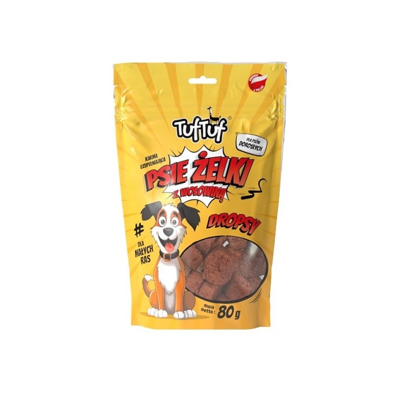 Tuf Tuf Psie żelki - dropsy wołowe 80g