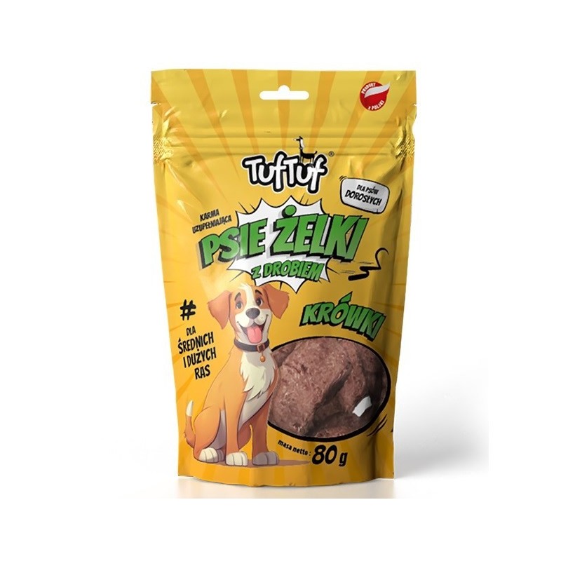 Tuf Tuf Psie żelki - krówki drobiowe 80g