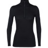 Bluza termoaktywna damska Icebreaker 200 Oasis L/S Half Zip - blk