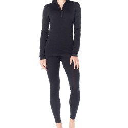 Bluza termoaktywna damska Icebreaker 200 Oasis L/S Half Zip - blk