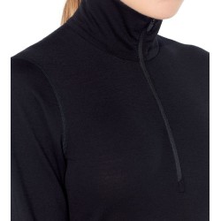 Bluza termoaktywna damska Icebreaker 200 Oasis L/S Half Zip - blk