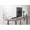 DIGITUS UCHWYT BIURKOWY PODWÓJNY Z ZACISKIEM 2XLCD MAX. 32" MAX. OBCIĄŻENIE 2X 8KG UCHYLNO-OBROTOWY CZARNY DA-90400