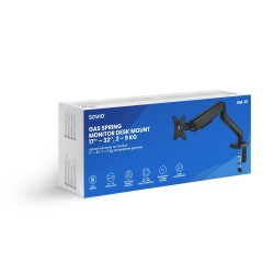 SAVIO UCHWYT BIURKOWY NA MONITOR 17’’-32’’, 2-9 KG, NA SPRĘŻYNIE GAZOWEJ UM-01