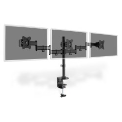 Stojak biurkowy potrójny (zacisk) 3xLCD max. 27"max. 8kg uchylno-obrotowy 360° (PIVOT)
