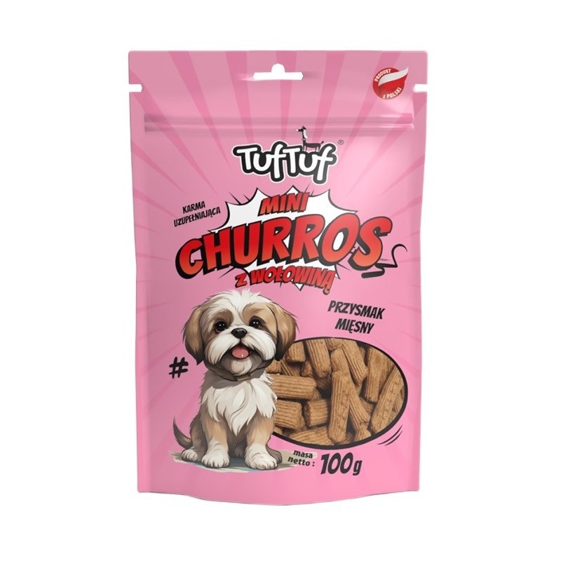 Tuf Tuf Mini Churros z wołowiną dla psa 100g