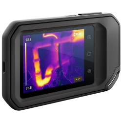 FLIR C3-X? kamera termowizyjna Czarny 1800 mAh Vanadium Oxide Uncooled Focal Plane Arrays Wbudowany wyświetlacz 128 x 96 px LCD