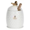 LA PORCELLANA BIANCA APEREGINA ORO Pojemnik na miód z łyżeczką 8 cm