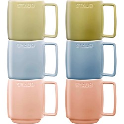 STAUB SERVING Zestaw 6 kubków ceramicznych - Wielokolorowy, 350 ml