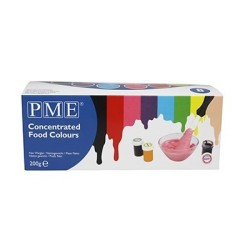 PME Paste Colour 8 Colour Set 200 g Pasta (substancja) Czarny, Niebieski, Brązowy, Zielony, Różowy, Fioletowy, Czerwony, Żółty